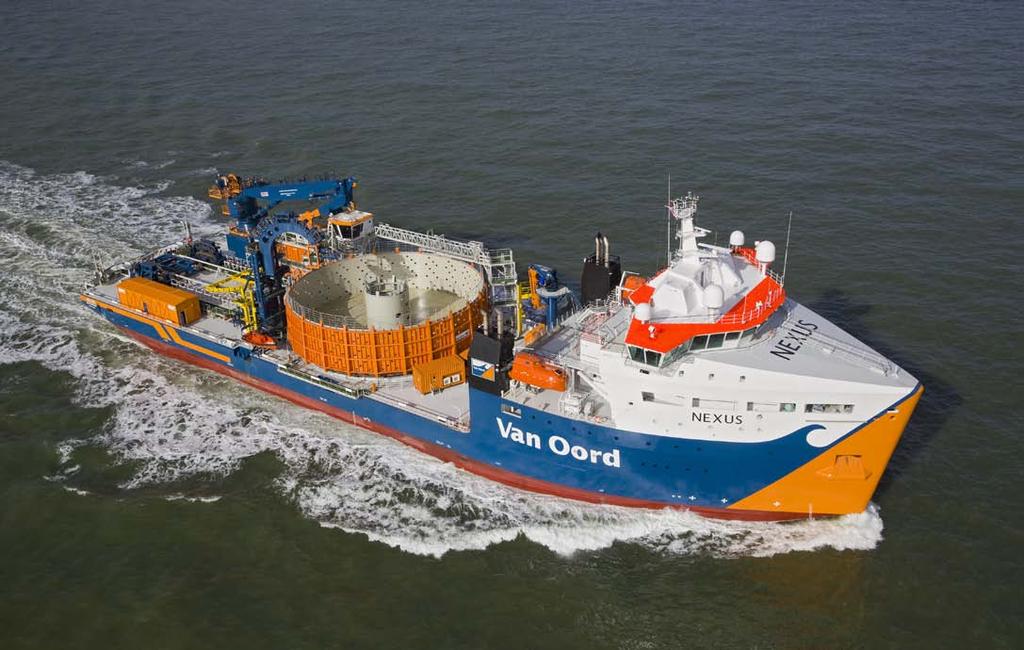 Following her delivery, the vessel mobilised to Damen Shiprepair Vlissingen in the Netherlands, where additional cable laying equipment was installed. Nexus has a length of 122.