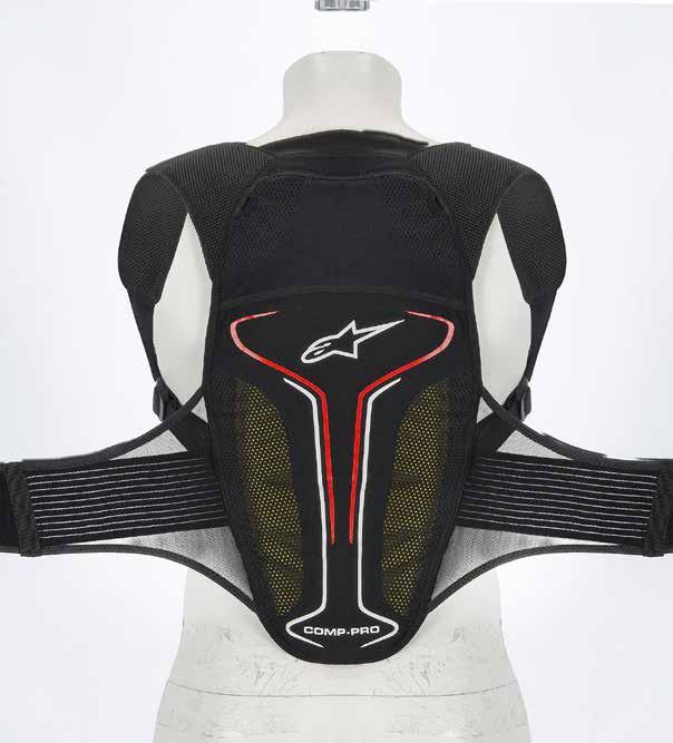 123 WHITE RED 123 WHITE RED EVOLUTION BACK PROTECTOR CODE 165 4515 / SIZE XS-XXL ALPS 2 KNEE / SHIN GUARD CODE 165 5516 / SIZE S/M - L/XL Removable and replaceable Level 1 CEcertified back protector.