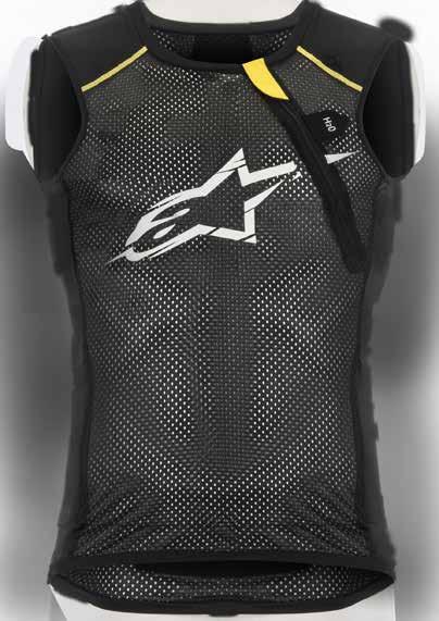 15 YELLOW PARAGON VEST CODE 165 8816 / SIZE S-XXL Removable and replaceable Level 1 CE-certified ergonomic shaped back protector.