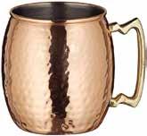 refreshing cocktails, these rustic copper-plated mugs will instantly keep drinks extra cold,