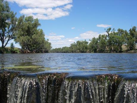 Exploring the Dumaresq River Bonshaw Weir is a stepped weir constructed from steel
