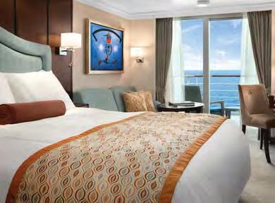 CONCIERGE LEVEL VERANDA STATEROOMS: A1 A2 A3 A4 282 square feet Private teak veranda Plush seating area Shower/full-size bathtub Priority specialty restaurant reservations Dedicated