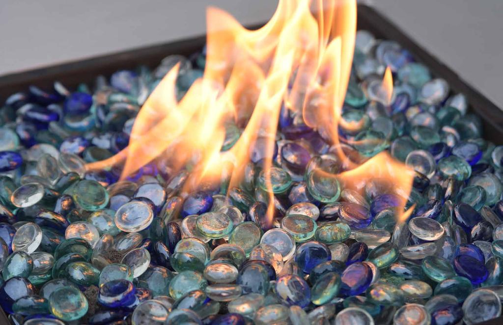 LAVAGLASS FIRE BOWL DISPERSION MATERIAL Add LavaGlass to any outdoor heating product to provide a more modern, polished and dynamic look.