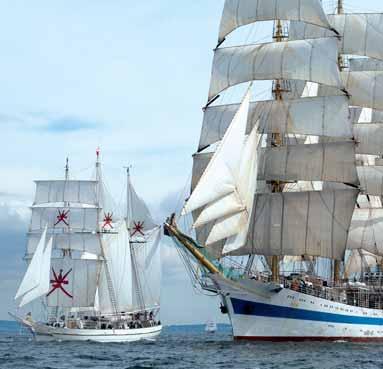 85 years old 31 1 2 next year, this fine four-masted barque has supported the annual Tall Ships Race, now organised by Sail