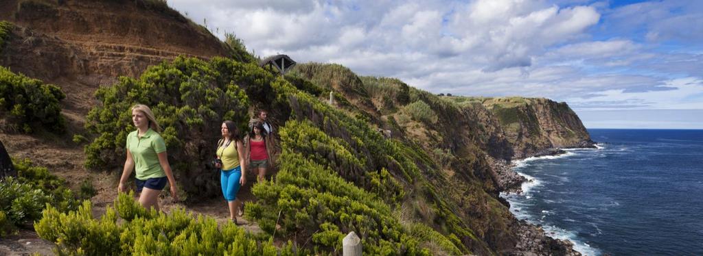 Azores, such as the rim of Sete Cidades volcanic complex or the Pico