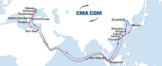 New 2014 CMA CGM ASIA - MEDITERRANEAN Services WMED1 WMED2 AEGEX PHOEX BEX BEX Eastbound The most reliable service on the market from Turkey and Black Sea Full coverage from Black Sea area with