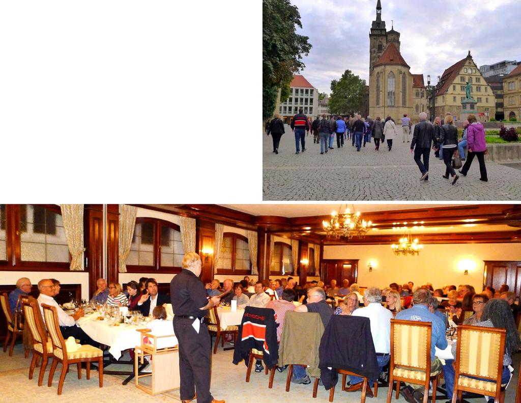 Welcome to Stuttgart Thursday, Sept. 25th, 2014 - Stuttgart, Germany. Dinner: we depart the hotel for the short walk to the Ratskeller in City Hall.