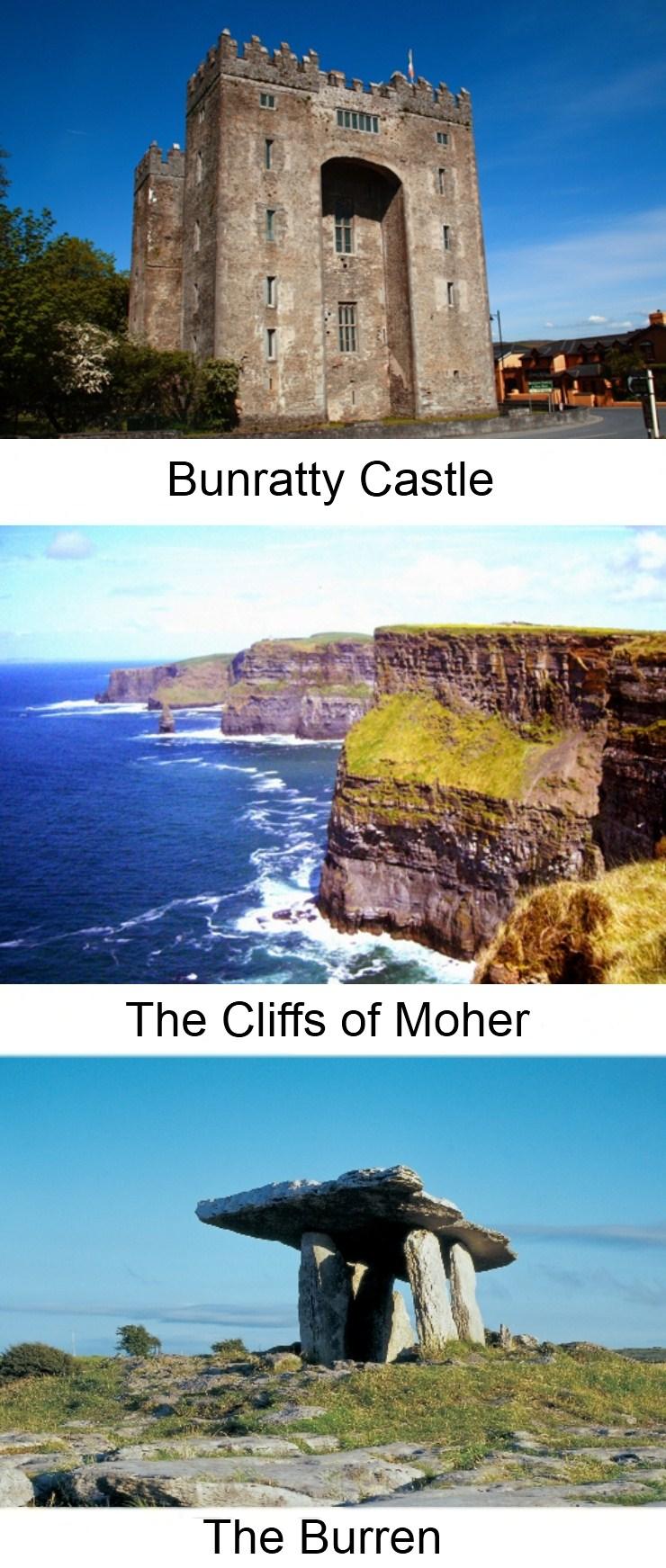Day 7: The Cliffs of Moher and the Burren If you can work up the will power to pull yourself away from the comforts of Dromoland Castle, you ll find that County Clare has a few more wonders up its