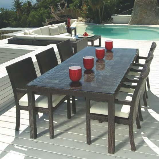 Outdoor Table with Chair Kos Rectangular Dining