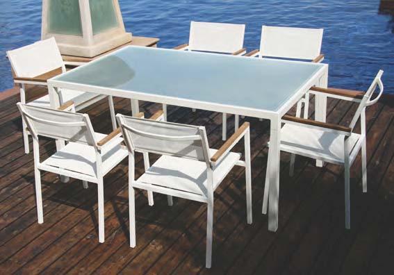Aluminum w/textilene Outdoor Table