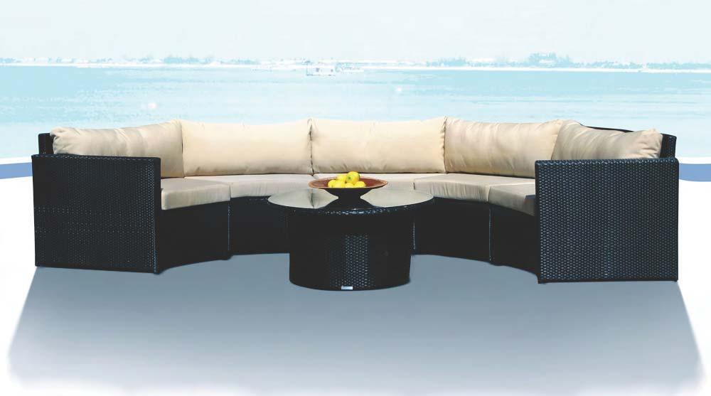 Outdoor Living Samos Curved Modular Sofa