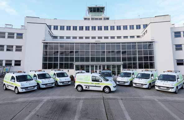 Dublin Airport Authority The nine electric mini-vans at DAA, used by DAA maintenance crews in both airside and landside locations, as well as staff from car park and terminal services departments, at
