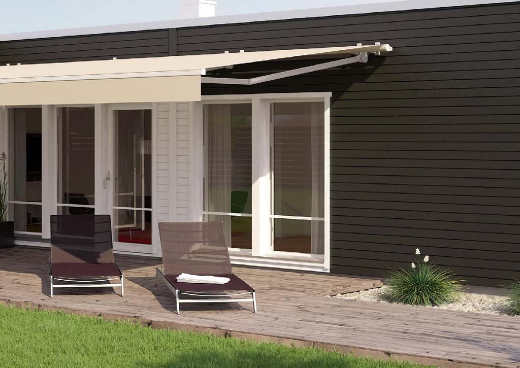 KONA SERIES FOLDING ARM ANINGS The Kona Series is a range of heavy duty folding arm awnings engineered and manufactured in Sweden for optimal, robust performance.