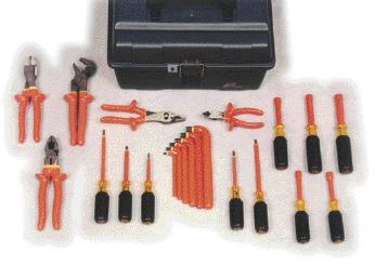 Screwdriver 3/16, 1/4, 3/8, 7/16, 1/2 Long Arm Hex Wrench 1/4, 5/16, 3/8, 7/16 & 1/2 Nutdrivers w/ 2-1/2 Shaft MAINTENANCE TOOL KIT ITS-MB420 11420 9 Linesman s Pliers 7-1/2 Diagonal Cutting Pliers 7