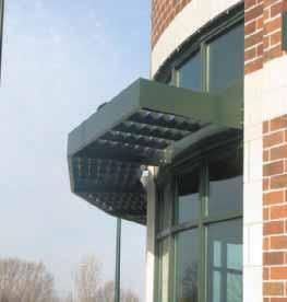 ALUMINUM SUN CONTROL SYSTEMS Indianapolis, IN Infill: 2 Round Tube Outrigger: 1/4 x 7 Flat Bar Fascia: 4 Round Tube Dickinson, TX Infill: 1/4 x 4 Flat Bar Outrigger: Tapered 2 x 6 Tube Segmented