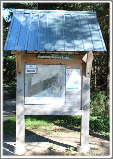 Trail Kiosk Property lines within larger recreational areas or other areas where property line delineation is important will be identified with property boundary signs. Trail Map Property Marker 7.