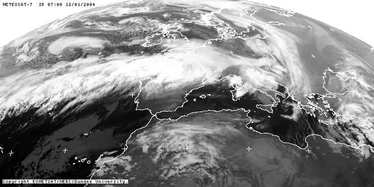 Beogradska škola meteorologije 151 Figure 13 Satellite image of air mass motion over Western Europe on January 12 th 2004, 5 hours after the phenomenon of tornado in Ireland (http://www.sat.dundee.ac.
