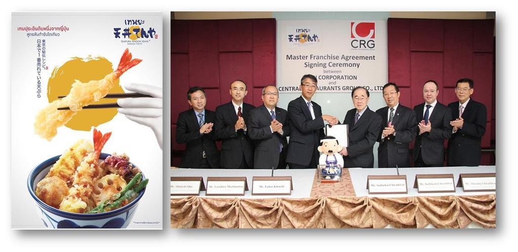 New Brand: Tenya (1/2) CRG has signed master franchise agreement with TEN Corporation,Japan