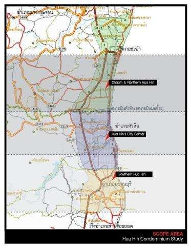 Scope Areas Cha Am and Northern Hua Hin Starting from Petchkasem Rd., (Highway No.