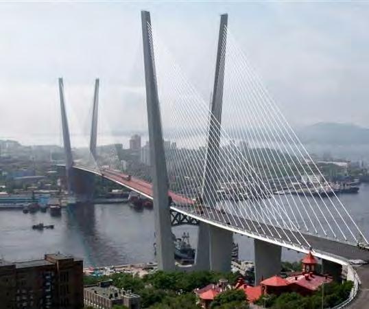 Projects in Russia & CIS Bridge complex over Godlen Horn Bay, Vladivostok, Russia Road Department of the Primorie
