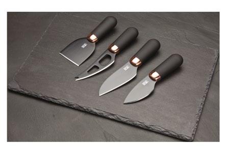 ANTI-BACTERIAL,HARD CERAMIC COATED STEAK KNIFE SET, WITH COPPER PLATED