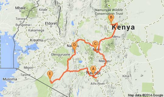 P a g e 3 Kenya Horizons - Featuring Mara Leisure Camp Nairobi - Samburu National Park - Aberdare National Park - Lake Nakuru