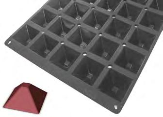 60 Tray 600 x 00 mm - cakes 7,5 3,5 0,65 8 cl Silicone moulds MOUL'FLEX PRO -