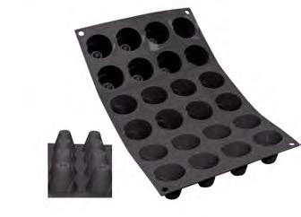 0 Black tray 7,5 x 30 cm 5, 5,9 0,3 9, cl MOUL'FLEX - mini-cones DECOR Code 03
