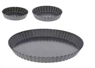 PASTRY Nonstick steel pastry moulds Round fluted tart mould with straight edge Code Designation Ø