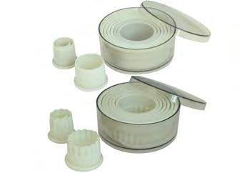 PASTRY Cutters and rolls Box of cutters made of polyamide reinforced with glass fibre Extra-strong foodgrade