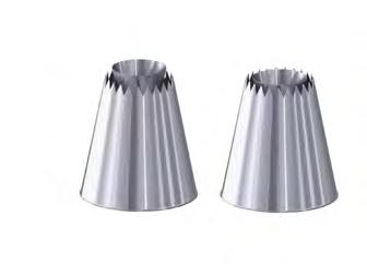 PASTRY Stainless steel Sultane nozzle Code Designation Kg 8.0 Protruding cone 0,0 Pastry nozzles and bags 8.