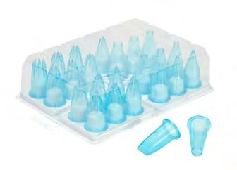Box of nozzles including : C6 - C8 - D6 - D8 E6 - E8 N -6-8- (ø 6-9--mm) BU - F Packed in plastic box 3 7 0,3 3 7 0,3 These one-piece nozzles with their perfectly smooth cone give you the guaranteed