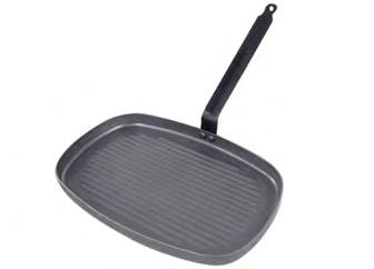 Thanks of the special form with its handle support, the wok is steady on the plate. Round "Grill" frypan with riveted steel handle Code Designation Ø L.cm H.cm Th.mm Kg 5530.6 [PU:3] 6 8,3,5, 5530.