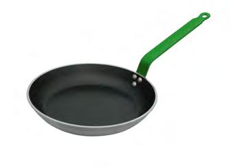 NON-STICK Non-stick aluminium CHOC 5 - HACCP collection NON STICK FRYPAN PROFESSIONAL THICK GAUGE ALUMINIUM Multi-coated PTFE covering Riveted extra-strong handle with coloured epoxy coating Food
