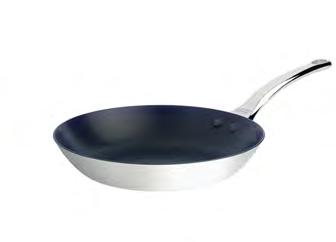 Its shape assures that the humidity produced will evaporate quickly and that the juices will caramelize thoroughly. Rounded sauté-pan with handle Code Designation Ø H.cm Liters Th.mm Kg 3736.