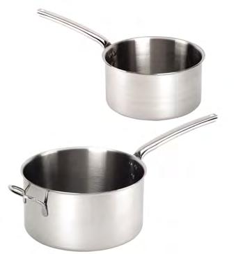 ST/STEEL COOKWARE PRIORITY Saucepan with riveted handle Code Designation Ø H.cm Liters Th.mm Kg 3690. 8,,3 0,98 3690.6 6 9,8,3, 3690.8 3690.0 8 0 0,5 3,,3,3,7,7 3690. 3 5,8,3,5 3690.