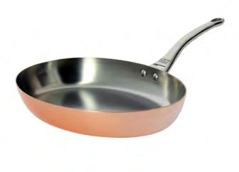 COPPER INOCUIVRE - Copper-Stainless steel with cast stainless steel handle Oval fish frypan L.