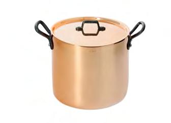 COPPER INOCUIVRE "First Classe" : Copper st. steel with cast iron handles High stewpan with lid Code Designation Ø H.cm Th.mm 667. 6,5 Stockpot with lid Code Designation Ø H.cm Th.mm 668.