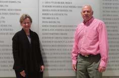 Yad Vashem Builders Robert and Elaine Baum visited Yad Vashem and toured two exhibitions: Virtues of Memory: Six Decades of Holocaust Survivors Creativity, and With Me Here are Six