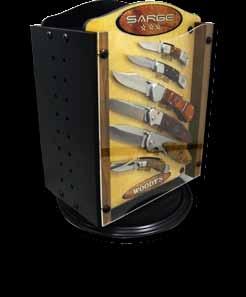 display by adding a lockable storage cabinet with built-in shelves Secure and organize your knife inventory conveniently with your display LAZY SUSAN BASE - 3 PART# SK-LSB-3 DIMENSIONS: 9 D X 10 W