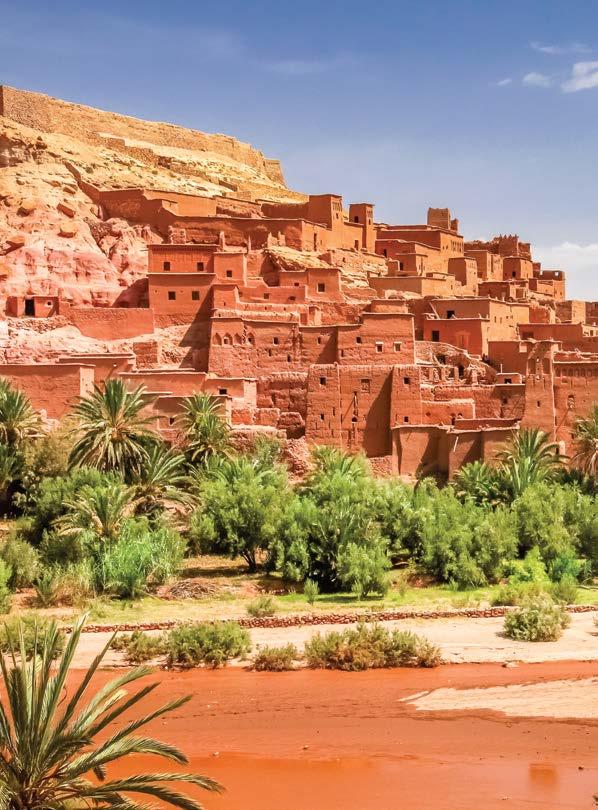 Ancient and bustling medinas, mysterious and lush mountains, desolate Saharan dunes, streets lined with snake charmers and storytellers, the constant aroma of spices tantalising your senses.