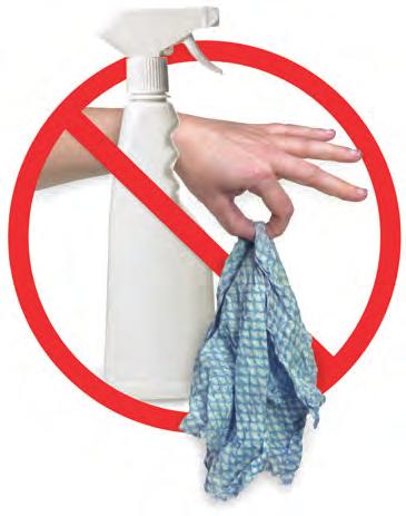 wipe every time New patent-pending nozzle features re-wetting For cleaning stations, pair a 9019-01 wipes dispenser