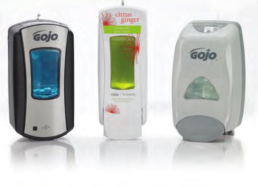 REFRESHINGLY SIMPLE Counter Mount Sinks Fitness Showers GOJO offers high quality counter mount soap dispensers to best suit your club s restroom needs.