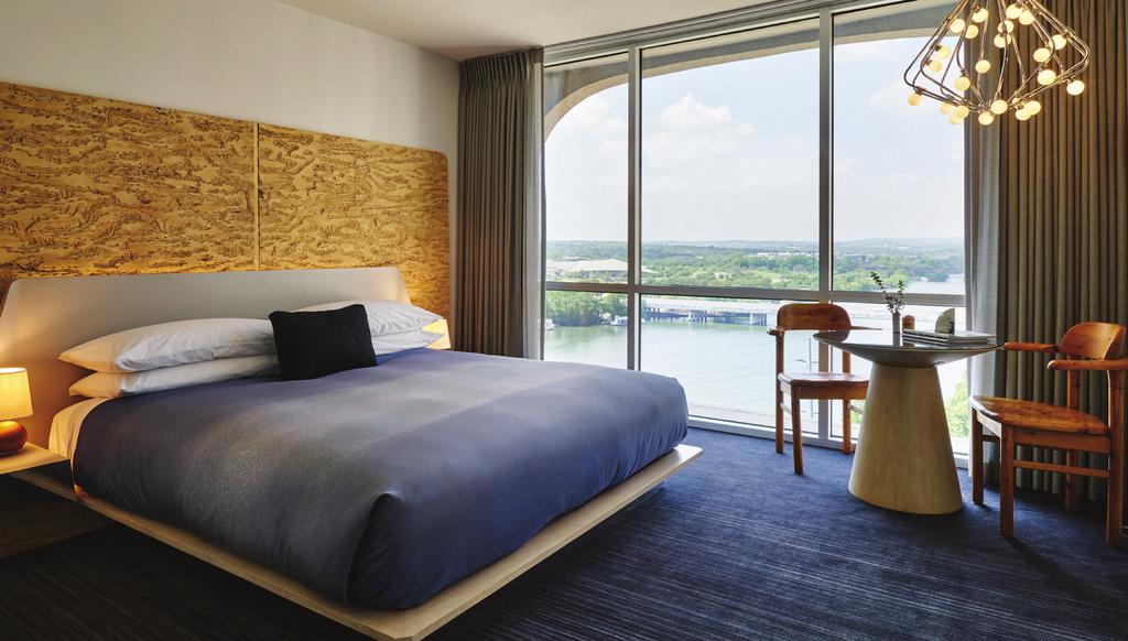 R O O M S Inside the fully renovated mid-century hotel, originally built in 1965, Sean Knibb has reimagined all 428 rooms.