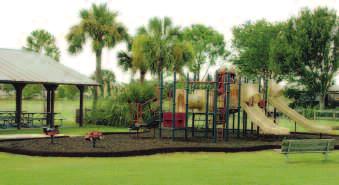 The majority of the community parks have playgrounds and covered pavilions.
