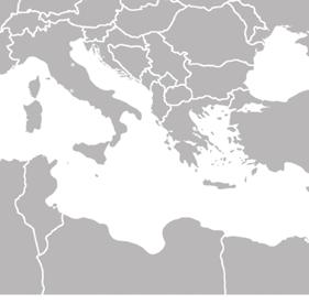 The populations of the European Mediterranean Coast connect with the Near East although Anatolia (Cappadocia).
