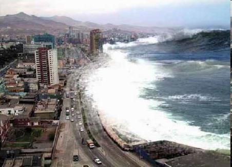 Tsunami Pretposlednji veliki je bio 2004. godine Zemljotres u Indijskom okeanu, 9.