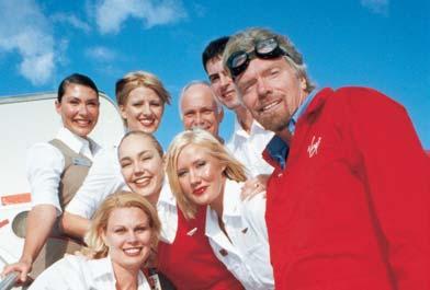 STRONG BRAND AND UNIQUE CULTURE Enthusiastic workforce Life President Sir Richard Branson, the founder