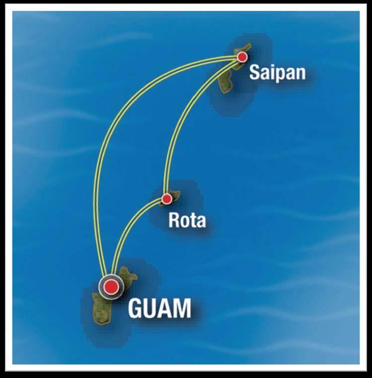 Cape Air s turboprop service connects Guam, Rota and Saipan, and dovetails with United s worldwide network Cape Air s Micronesia route map Nautical miles Key facts about Cape Air Micronesia Up to 5