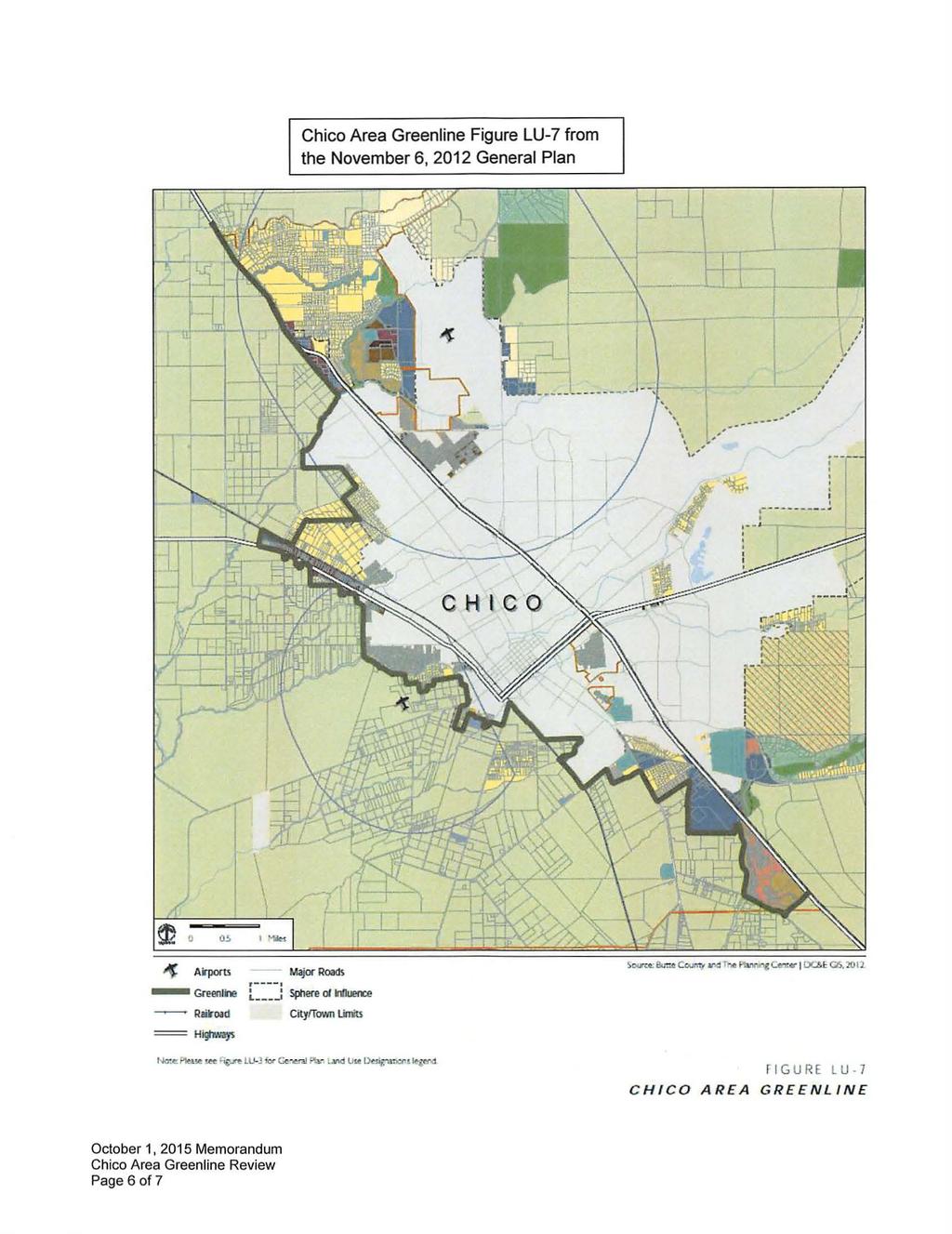 Chico Area Greenline Figure LU-7 from the November 6 1 2012 General Plan ~~~...,,'"'.,'.,,,,/,. -...... '.